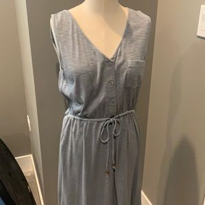 Tommy Bahama dusty blue drawstring soft knit dress